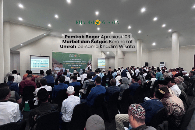 Pemkab Bogor Apresiasi 103 Marbot dan Satgas Berangkat Umroh bersama Khadim Wisata